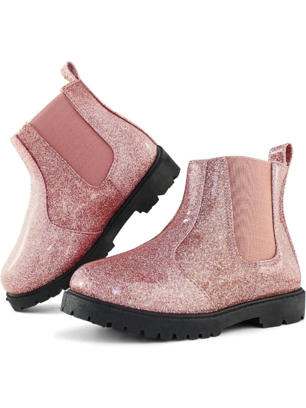 Shiny Chelsea Ankle Boots for Girls - Toddler, Little Kid & Big Kid Sizes